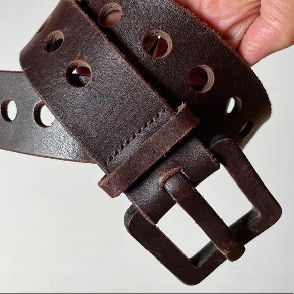 Vintage Gorgeous leather belt women Beautiful Brown - Picture 3 of 8